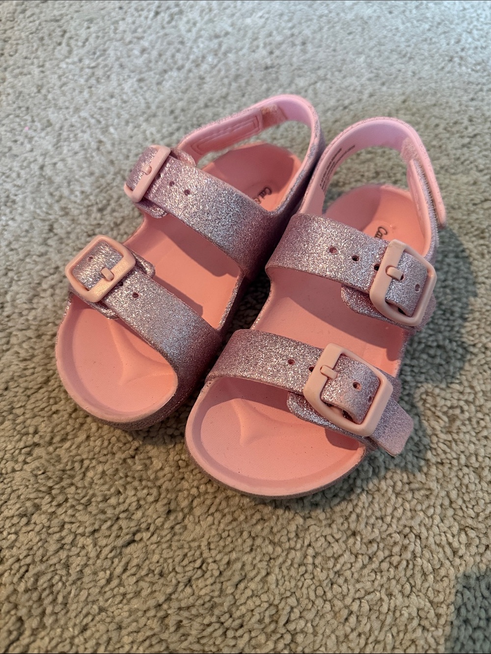 Pink Glitter Toddler Sandals
